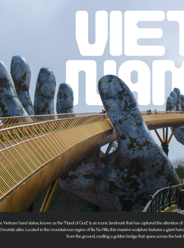 Bold Photocentric Vietnam Hand Statue Travel Instagram Post
